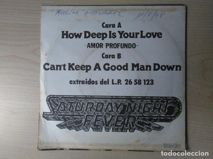 Discos de vinilo: BEE GEES_AMOR PROFUNDO_SPAIN 7 SINGLE 1977 - Foto 2
