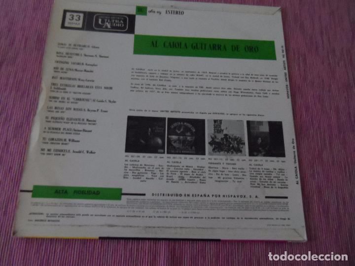 Discos de vinilo: AL CAIOLA Y SUS MANHATTAN STRINGS - GUITARRA DE ORO - Foto 2