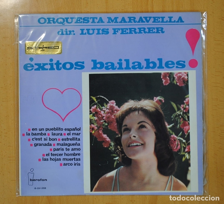 Discos de vinilo: LUIS FERRER / ORQUESTA MARAVAELLA - EXITOS BAILABLES - LP - Foto 1