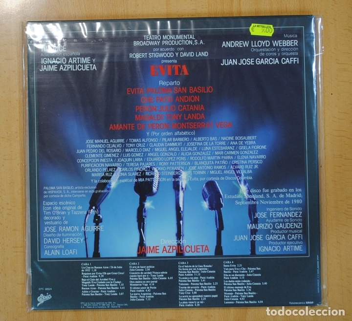 Discos de vinilo: EVITA B.S.O - GATEFOLD - 2 LP - Foto 2