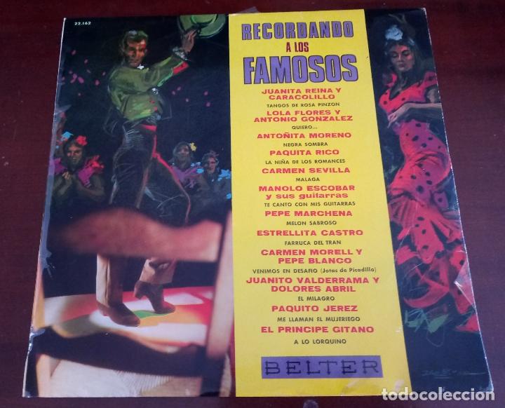 Discos de vinilo: RECORDANDO A LOS FAMOSOS - LP - 1967 - Foto 1