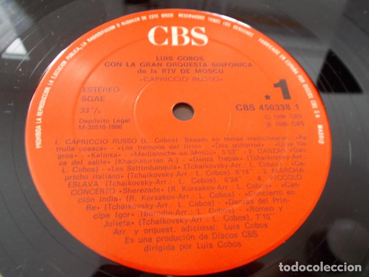 Discos de vinilo: LUIS COBOS. CAPRICCIO RUSSO. - Foto 4