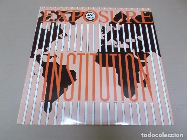 Discos de vinilo: EXPOSURE (MX) INSTITUTION (3 TRACKS) A&Ntilde;O 1984 - Foto 1