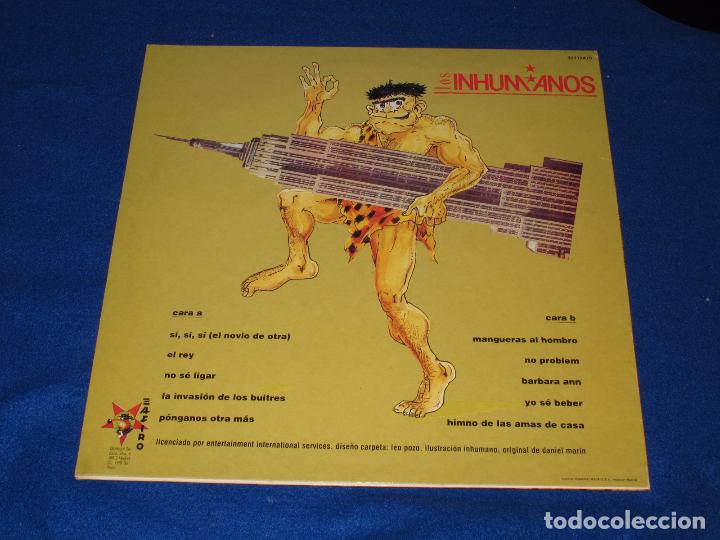 Discos de vinilo: LOS INHUMANOS - NO PROBLEM - LP ZAFIRO 1990 - Foto 2