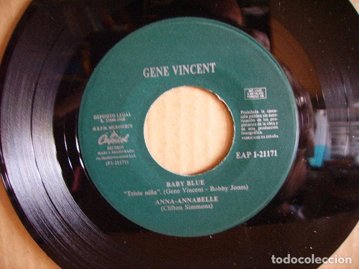 Discos de vinilo: GENE VINCENT  EP ---- BABY BLUE - Foto 3