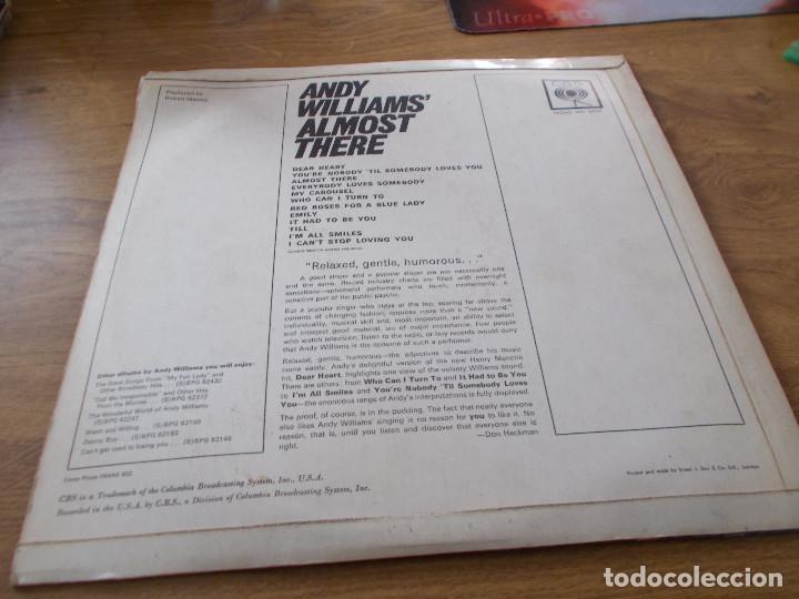 Discos de vinilo: ANDY WILLIAMS. ALMOST THERE - Foto 2