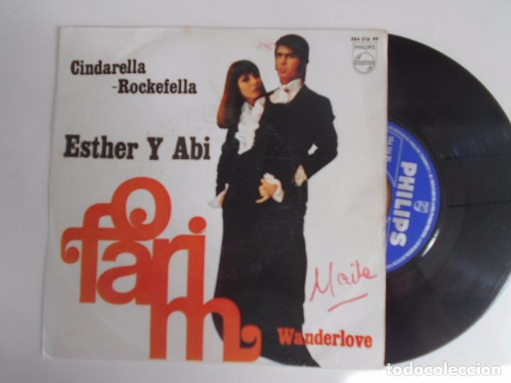 Discos de vinilo: ESTHER Y ABI OFARIM-SINGLE CINDARELLA-ROCKEFELLA - Foto 1