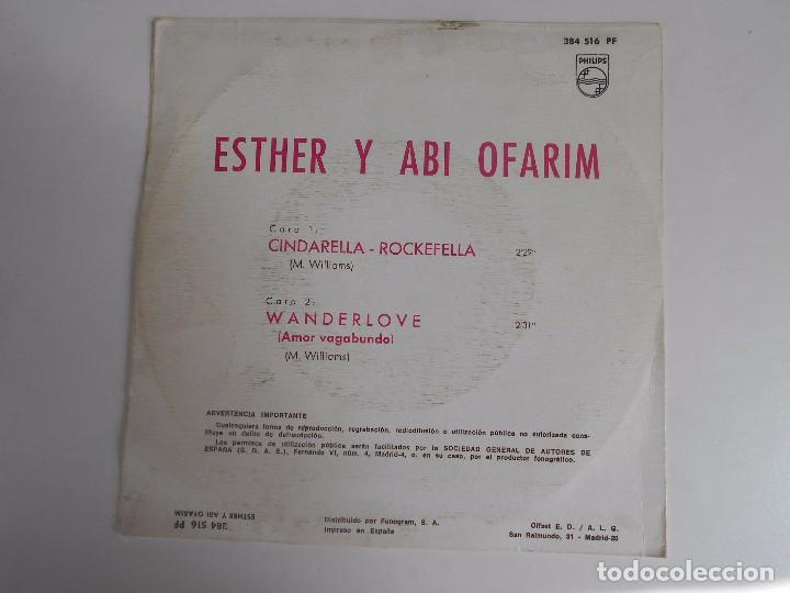 Discos de vinilo: ESTHER Y ABI OFARIM-SINGLE CINDARELLA-ROCKEFELLA - Foto 2