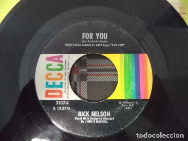 Discos de vinilo: RICKY NELSON - FOR YOU / THATS ALL SHE WROTE - Foto 3