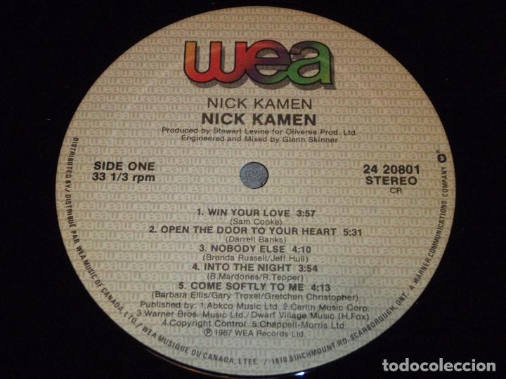 Discos de vinilo: Nick Kamen &ndash; Nick Kamen, Canada 1987 WEA - Foto 5
