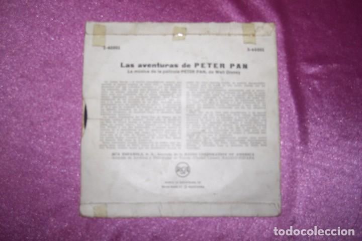 Discos de vinilo: LAS AVENTURAS DE PETER PAN DE WALT DISNEY  SINGLE RCA - Foto 2