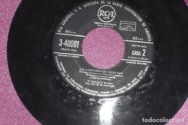 Discos de vinilo: LAS AVENTURAS DE PETER PAN DE WALT DISNEY  SINGLE RCA - Foto 3