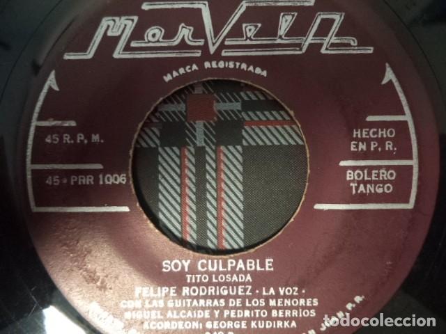Discos de vinilo: FELIPE RODRIGUEZ - SOY CULPABLE / VAGABUNDO - Foto 2