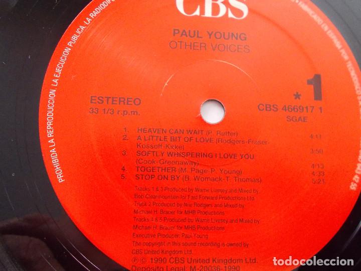 Discos de vinilo: PAUL YOUNG.. OTHER VOICES. - Foto 3