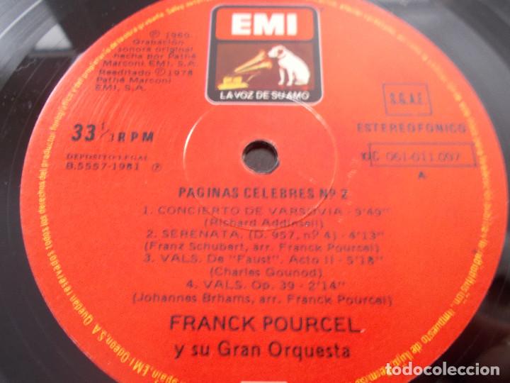 Discos de vinilo: FRANCK POURCEL Y SU GRAN ORQUESTA. PAGES CELEBRES - Foto 4