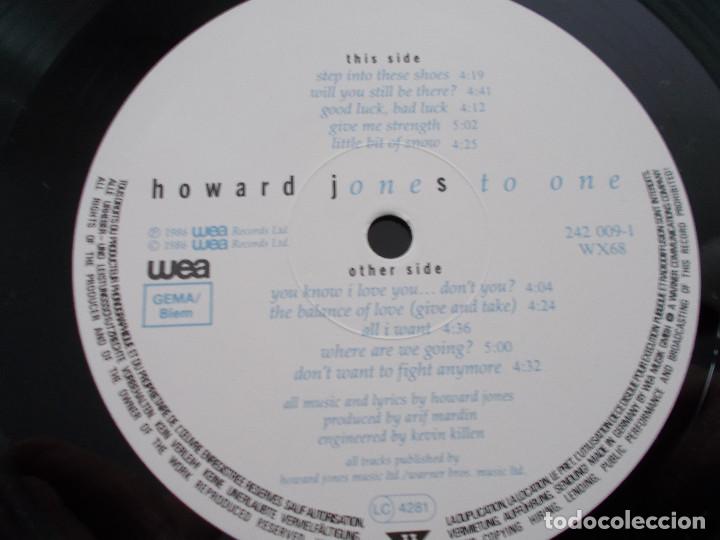 Discos de vinilo: HOWARD JONES TO ONE. - Foto 4