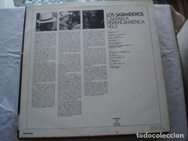 Discos de vinilo: Los Sabande&ntilde;os  Los Sabande&ntilde;os Cantan A Hispanoam&eacute;rica Vol. 2 - Foto 2