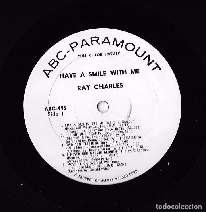 Discos de vinilo: RAY CHARLES: HAVE A SMILE WITH ME. MONO - Foto 3
