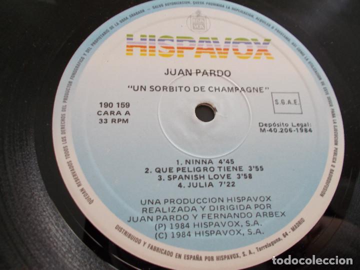 Discos de vinilo: JUAN PARDO. UN SORBITO DE CHAMPAGNE - Foto 3