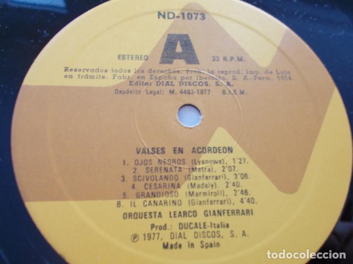 Discos de vinilo: VALSES EN ACORDE&Oacute;N. - Foto 3