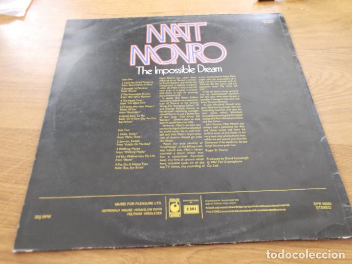 Discos de vinilo: MATT MONRO. THE IMPOSSIBLE DREAM. - Foto 2