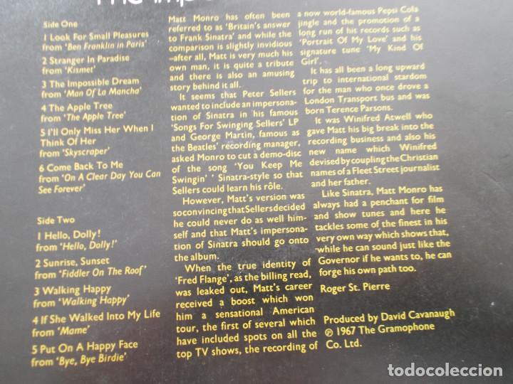 Discos de vinilo: MATT MONRO. THE IMPOSSIBLE DREAM. - Foto 3
