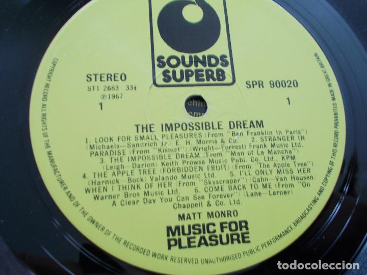 Discos de vinilo: MATT MONRO. THE IMPOSSIBLE DREAM. - Foto 4