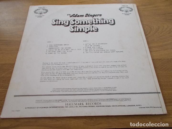 Discos de vinilo: ADAM SINGERS. SING SOMETHING SIMPLE - Foto 2