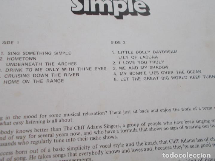 Discos de vinilo: ADAM SINGERS. SING SOMETHING SIMPLE - Foto 3