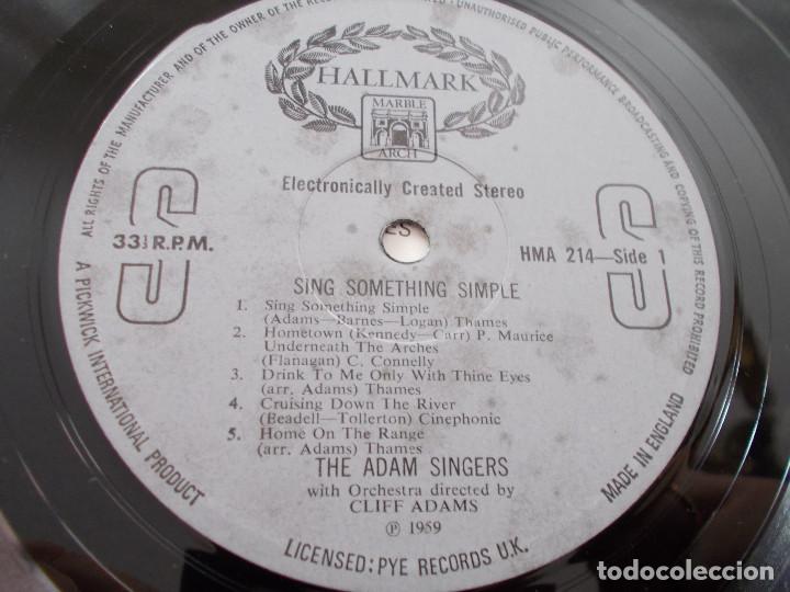 Discos de vinilo: ADAM SINGERS. SING SOMETHING SIMPLE - Foto 4