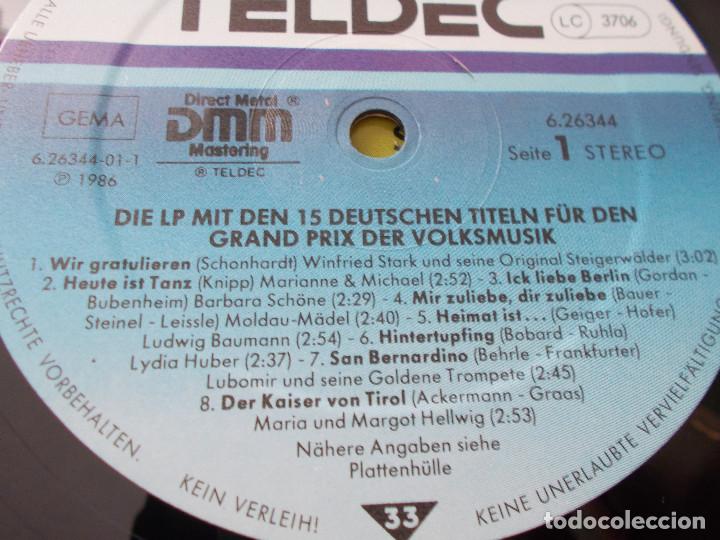 Discos de vinilo: GRAND PRIX DER VOLKSMUSIK - Foto 4