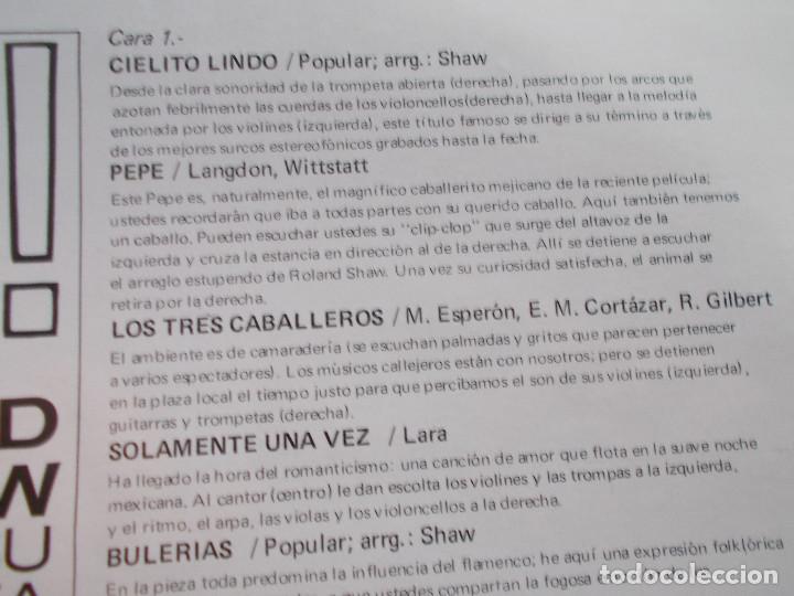 Discos de vinilo: ROLAND SHAW Y SU ORQUESTA. MEXICO - Foto 3