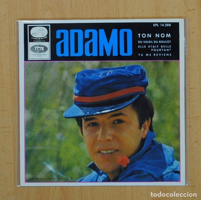 Discos de vinilo: ADAMO - TON NOM + 3 - EP - Foto 1