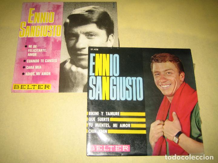 Discos de vinilo: LOTE DE 2 SINGLES ENNIO SANGIUSTO - Foto 1
