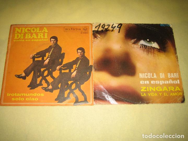 Discos de vinilo: LOTE DE 2 SINGLES - NICOLA DIBARI - Foto 1