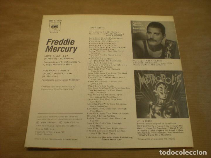 Discos de vinilo: FREDDIE MERCURY. LOVE KILLS. ROTWANG&acute;S PARTY - Foto 2