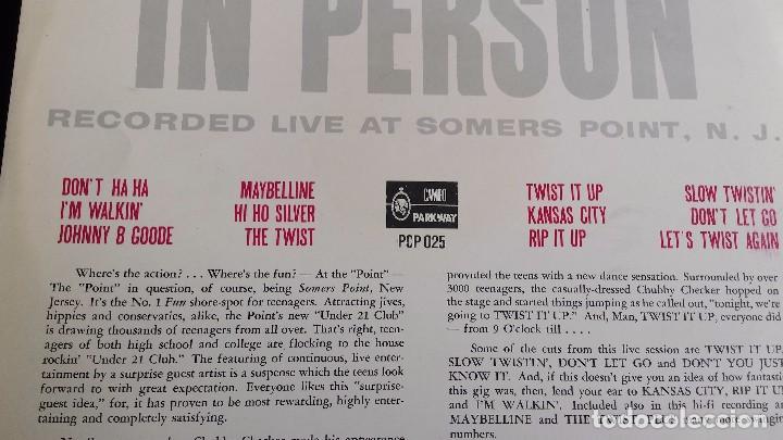 Discos de vinilo: LP CHUBBY CHECKER: IN PERSON (HOLANDA 1963) - Foto 3