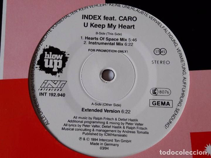 Discos de vinilo: Index Feat. Caro - U Keep My Heart - 1994 - Foto 1