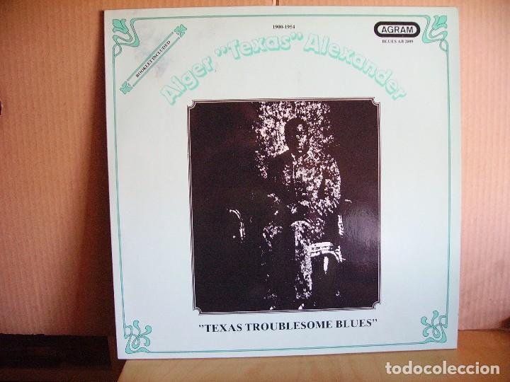 Discos de vinilo: ALGER TEXAS ALEXANDER ---- TEXAS TROUBLESOME BLUES - Foto 1
