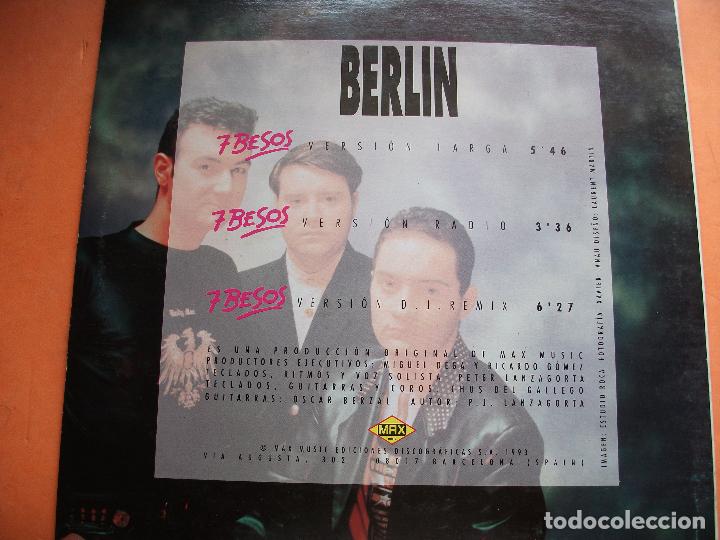 Discos de vinilo: BERLIN - 7 BESOS - MAXI - 3 VERSIONES - 1993 - Foto 2