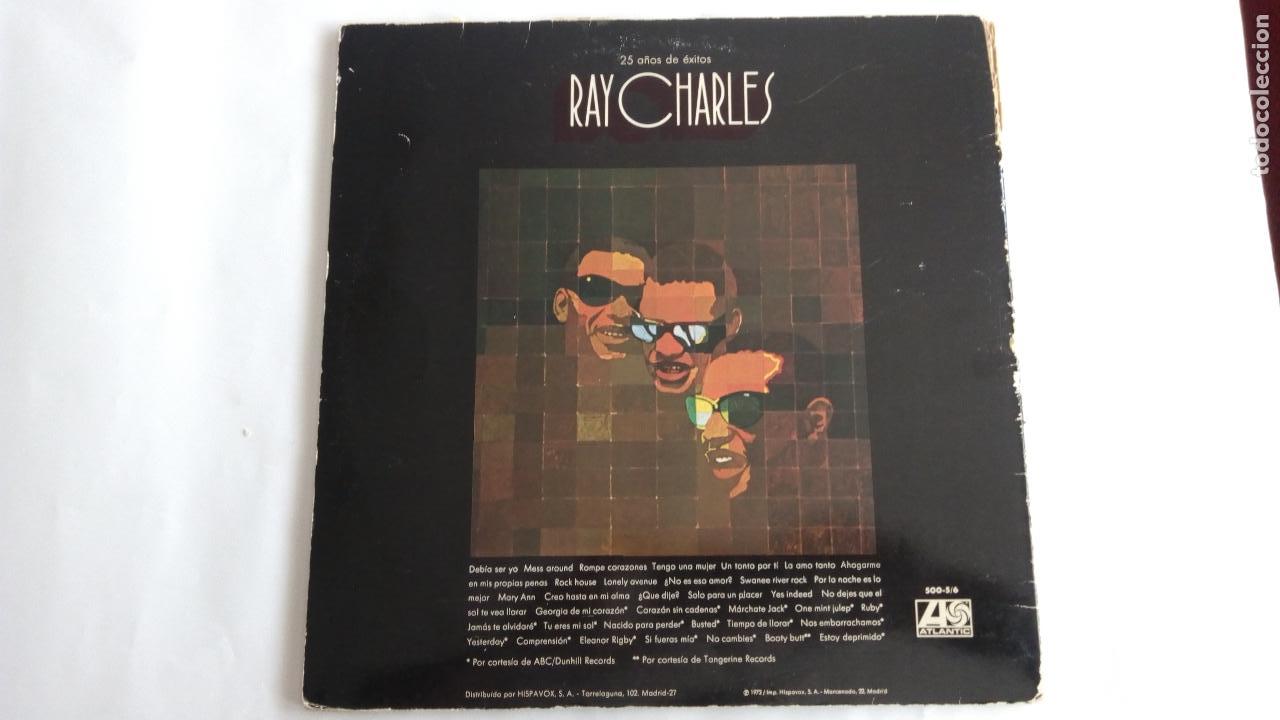 Discos de vinilo: DISCO DOBLE RAY CHARLES - 25 A&Ntilde;OS DE EXITOS, ATLANTIC 1972 - Foto 2