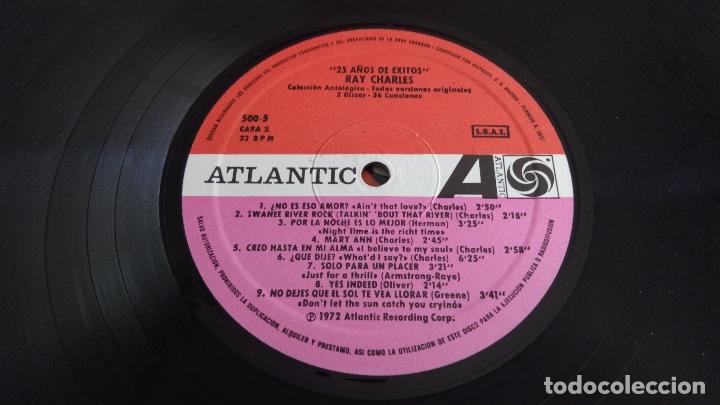 Discos de vinilo: DISCO DOBLE RAY CHARLES - 25 A&Ntilde;OS DE EXITOS, ATLANTIC 1972 - Foto 4