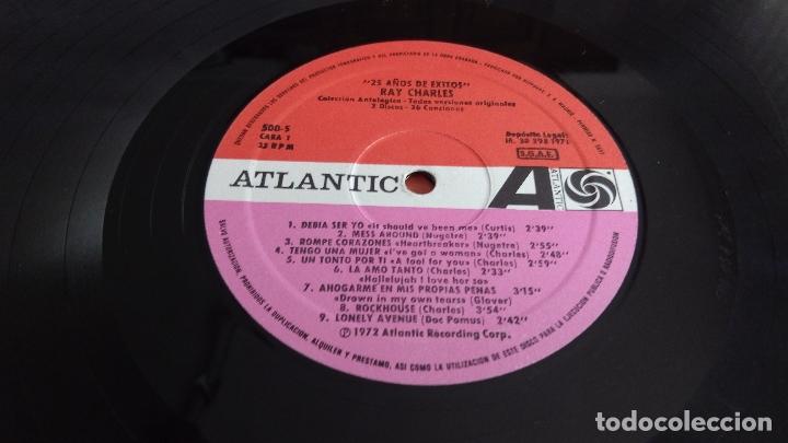 Discos de vinilo: DISCO DOBLE RAY CHARLES - 25 A&Ntilde;OS DE EXITOS, ATLANTIC 1972 - Foto 6