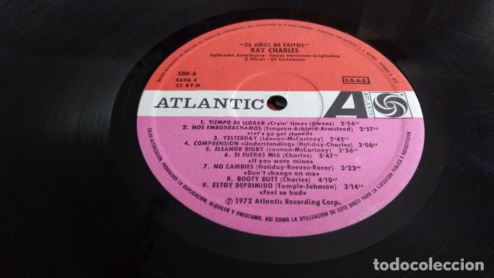 Discos de vinilo: DISCO DOBLE RAY CHARLES - 25 A&Ntilde;OS DE EXITOS, ATLANTIC 1972 - Foto 10