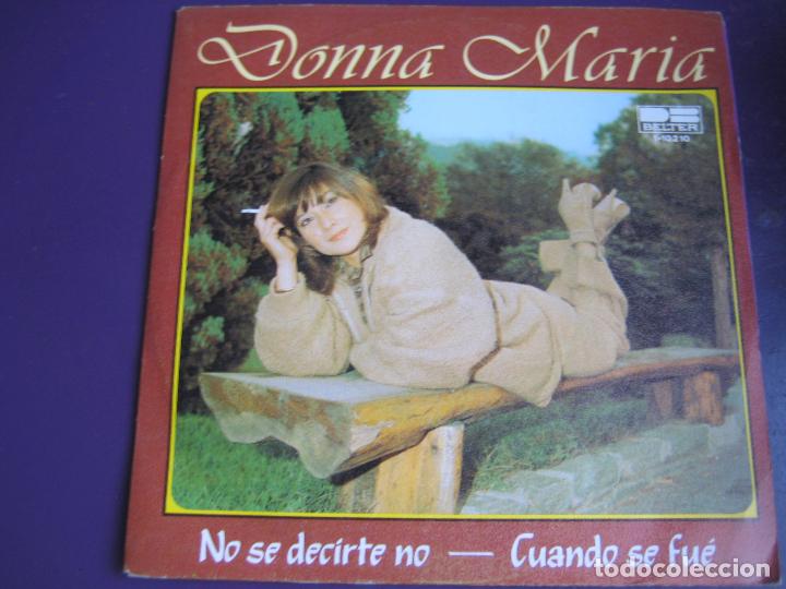 Disques de vinyle: DONNA MARIA Sg BELTER 1981 no se decirte no/ cuando se fue