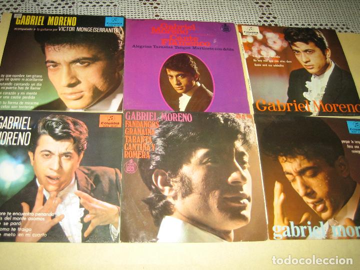 Discos de vinilo: GABRIEL MORENO - LOTE DE 6 SINGLES - Foto 1