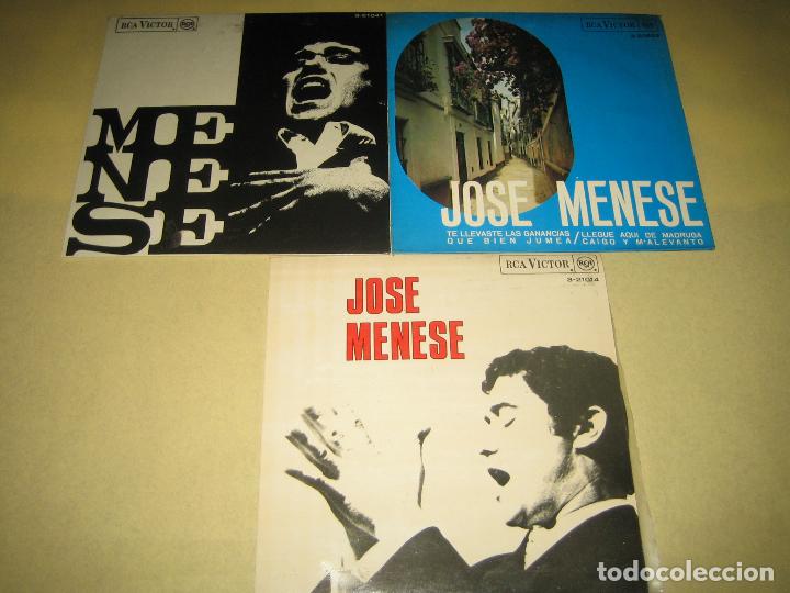 Discos de vinilo: JOSE MENESE - LOTE DE 3 SINGLES - Foto 1