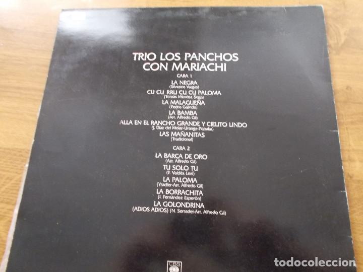 Discos de vinilo: TRIO LOS PANCHOS CON MARIACHI. - Foto 2