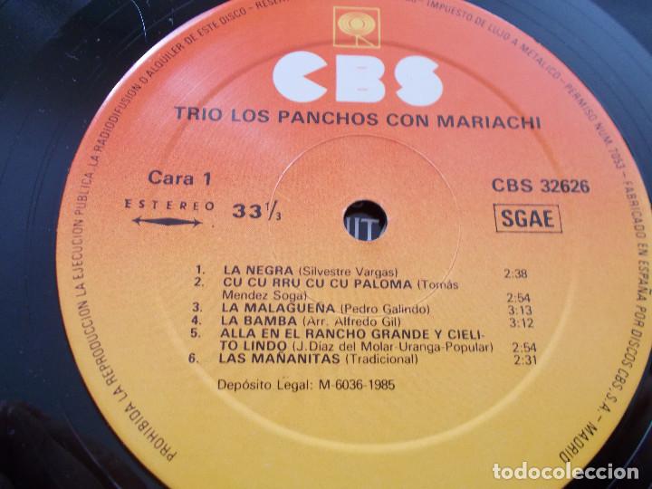 Discos de vinilo: TRIO LOS PANCHOS CON MARIACHI. - Foto 3