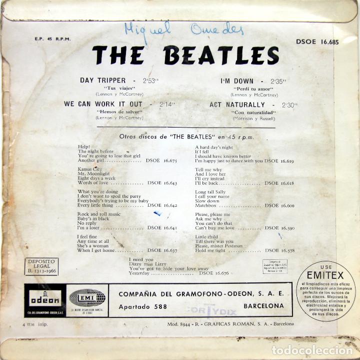 Discos de vinilo: THE BEATLES DAY TRIPPER SINGLE 45 rpm - Foto 2